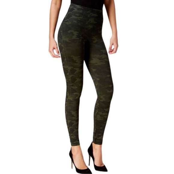 SPANX Look at Me Now High-Waisted Seamless Leggings Camo Green - Picture 1 of 7